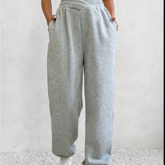 SHEIN Pants - SHEIN Light Gray Casual Sweatpants